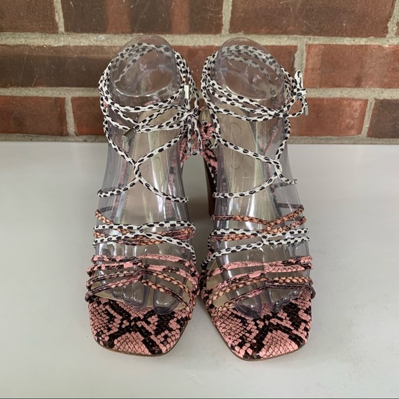 Jessica Simpson Women's Milaye Block Heel Sandals Mauve Combo Size US 8 M - Picture 2 of 8